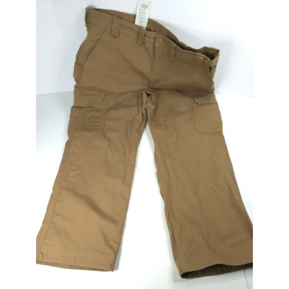 Duluth Trading Men's Fire Hose‎ Relaxed Fit Cargo Work Pants Brown Size 42x30